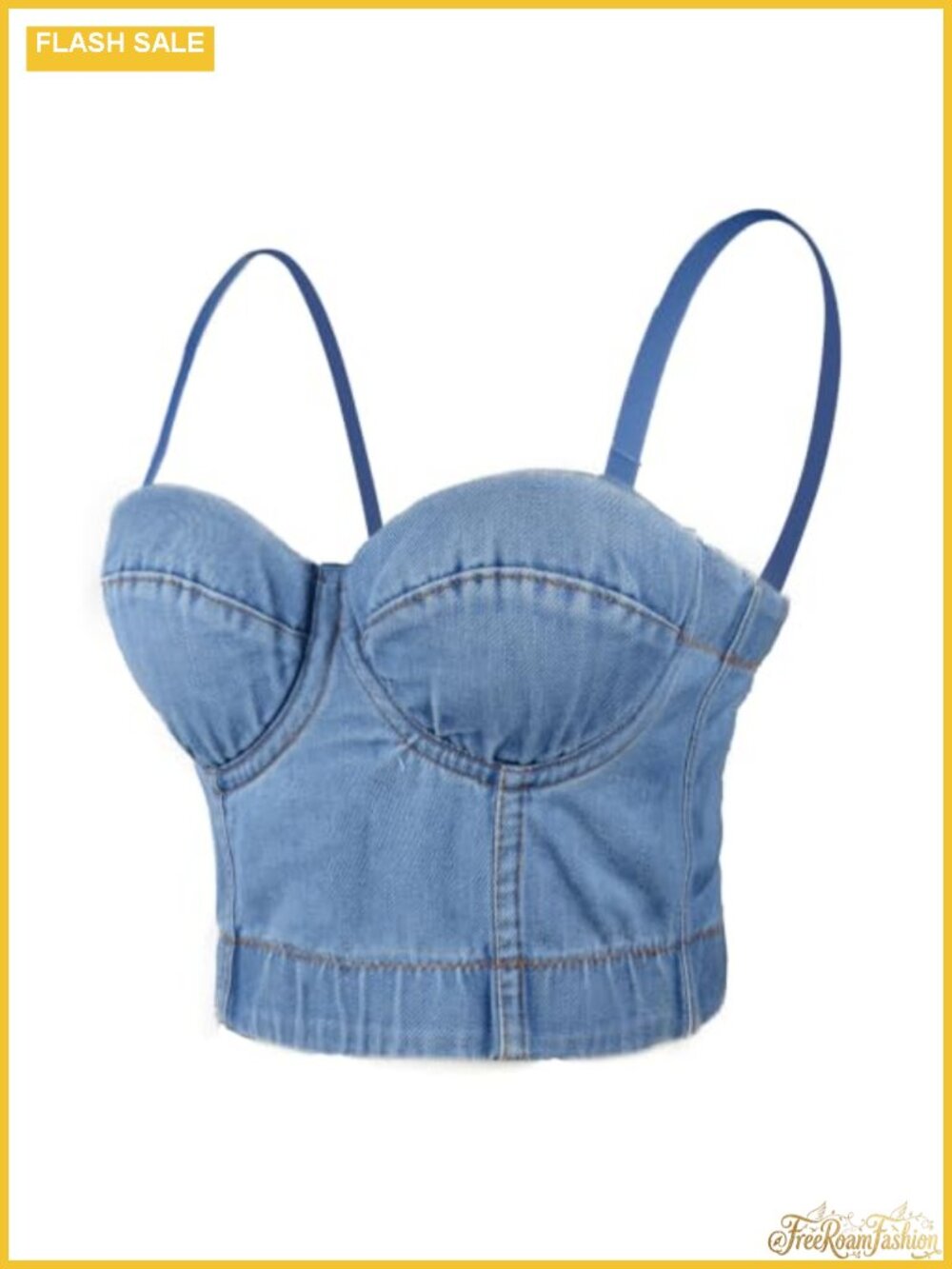 Bustier Corset Crop Top Cotton Blend Detachable Straps Padded Underwire